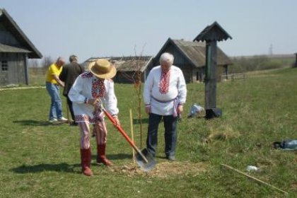 руководители национально-культурных объединений на посадке аллеи Дружбы в музее архитектуры и быта